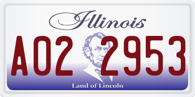 IL license plate A022953