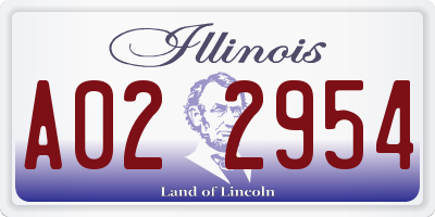 IL license plate A022954