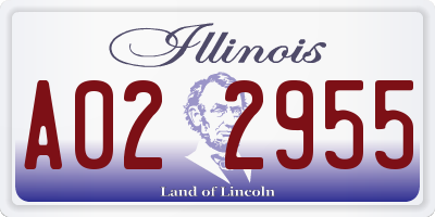 IL license plate A022955