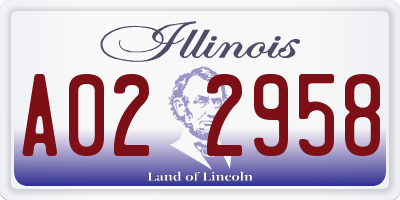 IL license plate A022958