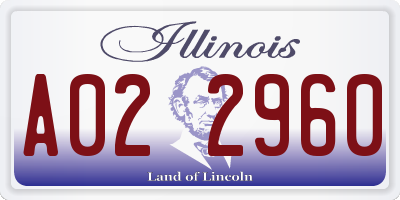 IL license plate A022960