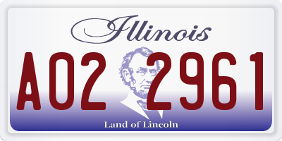 IL license plate A022961