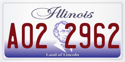 IL license plate A022962