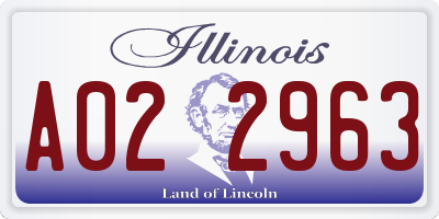 IL license plate A022963