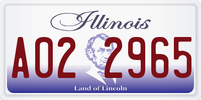 IL license plate A022965