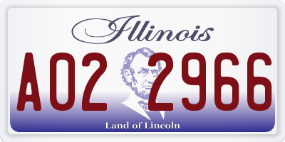 IL license plate A022966