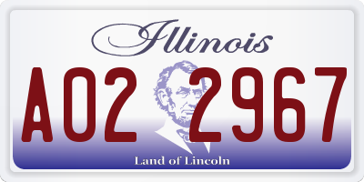 IL license plate A022967