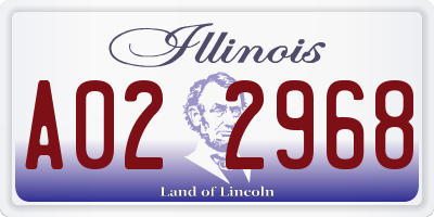 IL license plate A022968