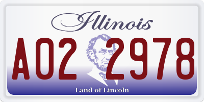IL license plate A022978