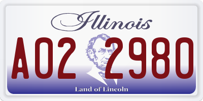 IL license plate A022980