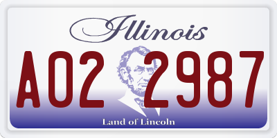 IL license plate A022987