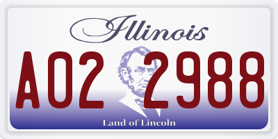 IL license plate A022988