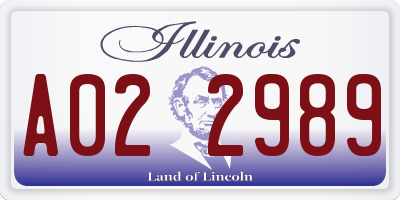 IL license plate A022989