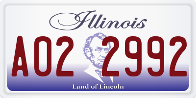 IL license plate A022992
