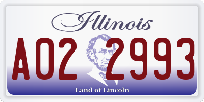 IL license plate A022993