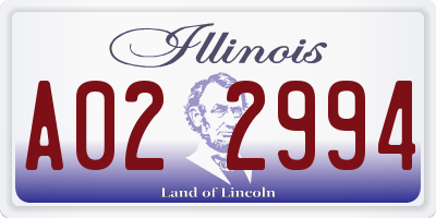 IL license plate A022994