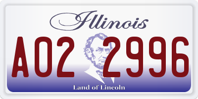 IL license plate A022996