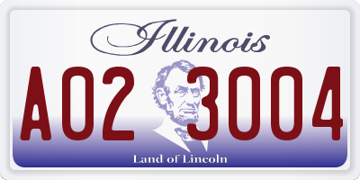 IL license plate A023004