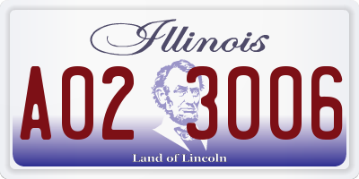 IL license plate A023006
