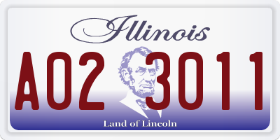 IL license plate A023011