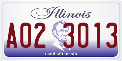 IL license plate A023013