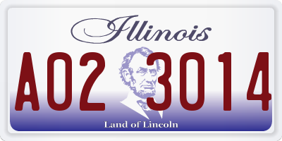 IL license plate A023014