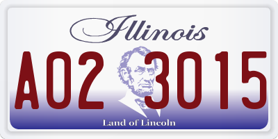 IL license plate A023015