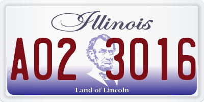 IL license plate A023016