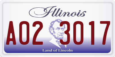 IL license plate A023017