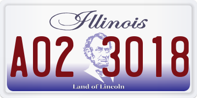 IL license plate A023018