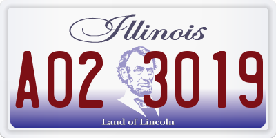 IL license plate A023019