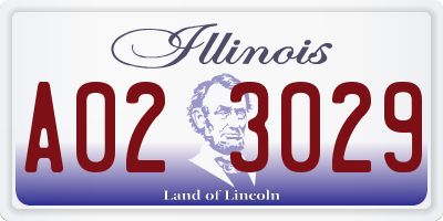 IL license plate A023029