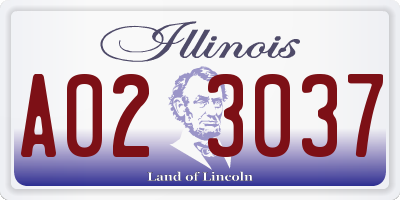 IL license plate A023037