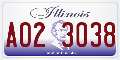 IL license plate A023038