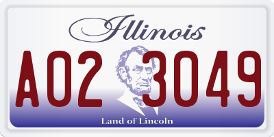 IL license plate A023049