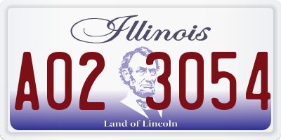 IL license plate A023054