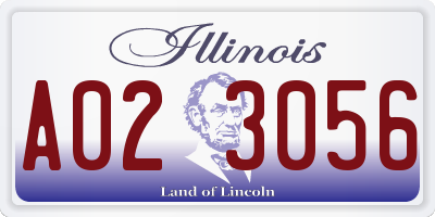 IL license plate A023056