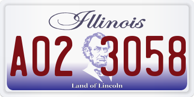 IL license plate A023058