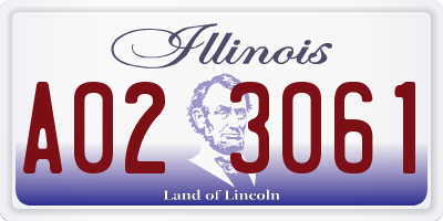 IL license plate A023061