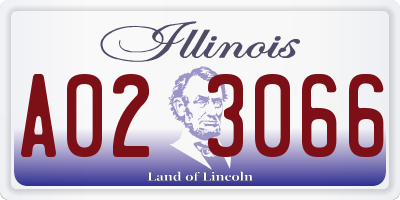 IL license plate A023066