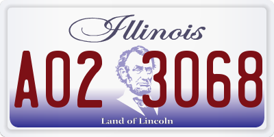 IL license plate A023068