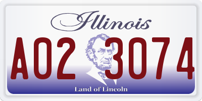 IL license plate A023074