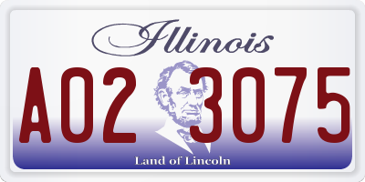 IL license plate A023075