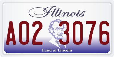 IL license plate A023076