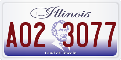 IL license plate A023077