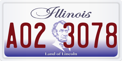 IL license plate A023078