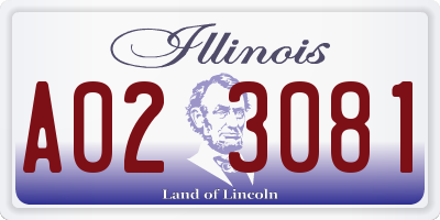 IL license plate A023081