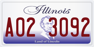 IL license plate A023092