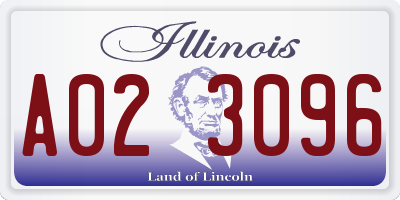IL license plate A023096