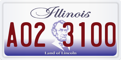 IL license plate A023100